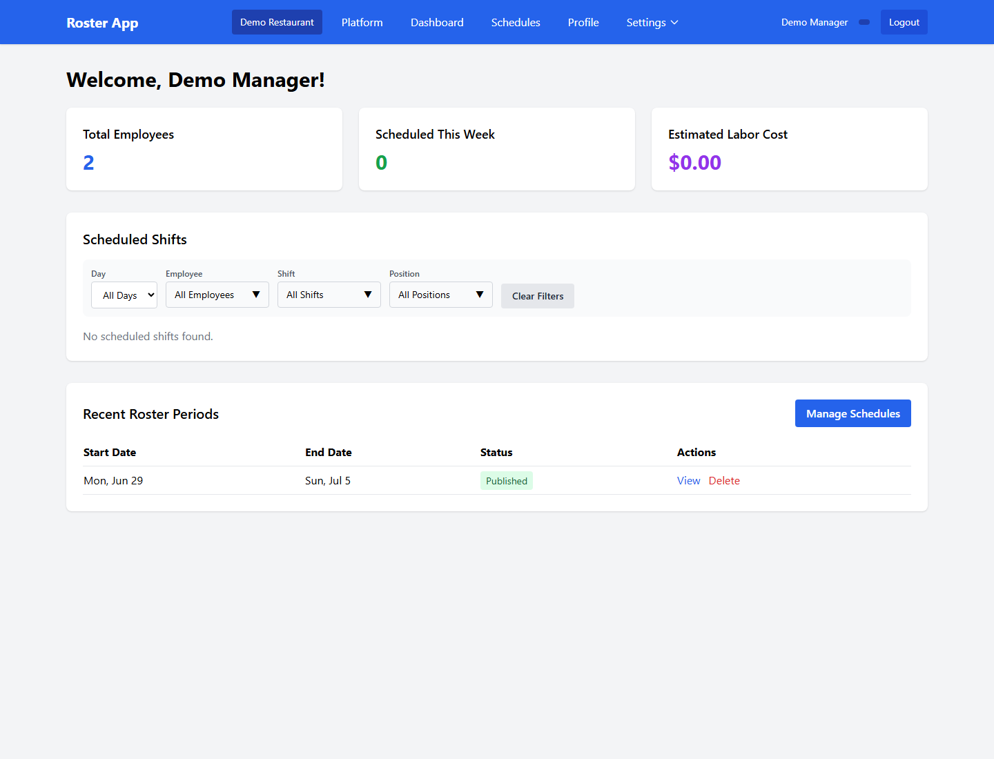 Roster authenticated dashboard preview with private details masked